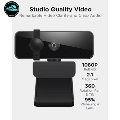 Imagem de Webcam USB para PC, 1080p, Microfone, Preta, 2023