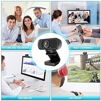 Imagem de Webcam ZIQIAN HD 1080p com microfone estéreo para PC/laptop