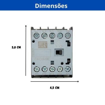 Imagem de Weg mini contator weg 24vca 9a tripolar 1na cwc09-10-30v04
