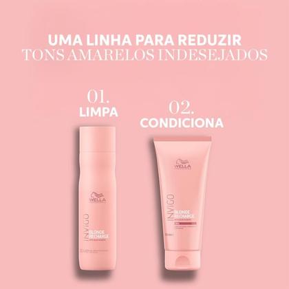 Imagem de Wella Blonde Recharge Shampoo 250ml Desamarelador para Loiros