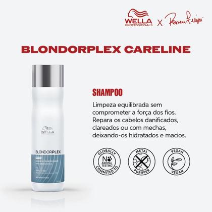 Imagem de Wella BlondorPlex Shampoo 250ml + Máscara Reconstrutora 150ml + Leave-in Protetor 145ml