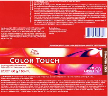 Imagem de Wella Kit 2 Color Touch Tonalizante 6/0 Louro Escuro 60g