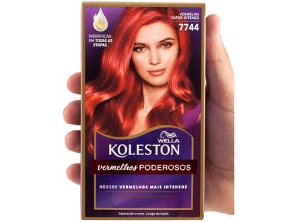 Imagem de Wella Koleston 7744 Vermelho Intenso Kit Completo com Óleos Hidratantes e Brilho
