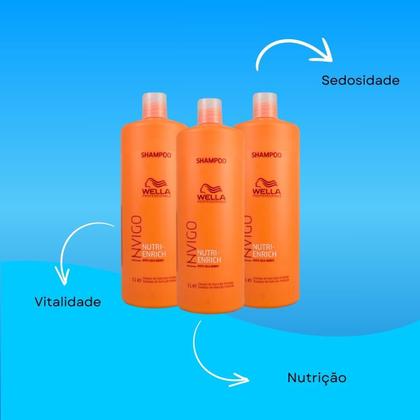 Imagem de Wella Professionals Invigo Nutri-Enrich Kit 3 Shampoo 1000ml