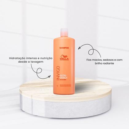 Imagem de Wella Professionals Invigo Nutri Enrich Shampoo 1000ml Nutrição Profunda Cabelos Secos e Ressecados Maciez Brilho Profissional