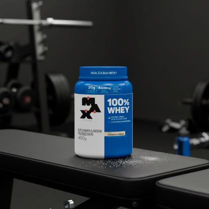 Imagem de Whey 100% Max Titanium Sabor Cookies e Cream 450g