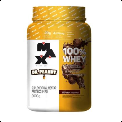 Imagem de Whey 100% Max Titanium x Dr Peanut 900g Max Titanium