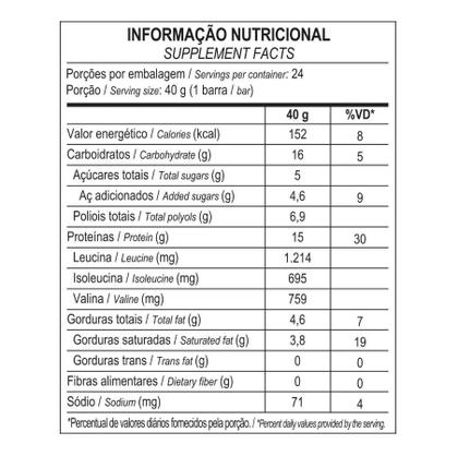 Imagem de Whey Bar 24 Un Barra Proteica 960g Sabor Coco Probiotica