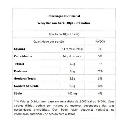 Imagem de Whey Bar Low Carb (40g) - Sabor: Chocolate