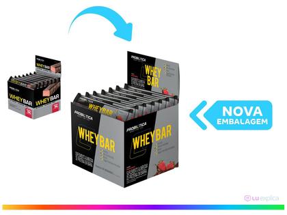 Imagem de Whey bar morango 24 un probiotica