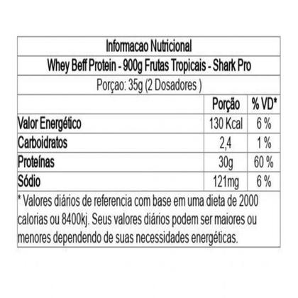 Imagem de Whey Beef Protein Frutas Tropicais 900g - Sharkpro Suplementos