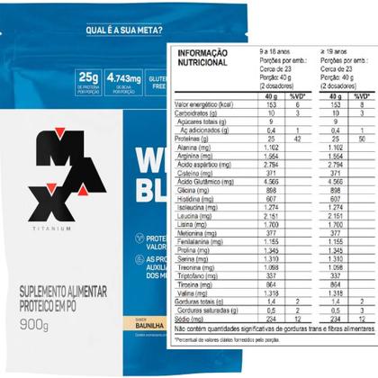 Imagem de Whey blend refil 900g - max titanium