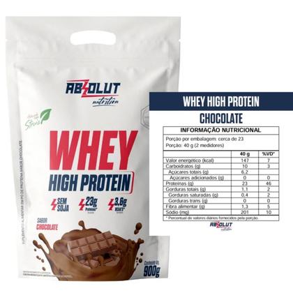 Imagem de Whey High Protein Refil 900g Absolut Nutrition Chocolate
