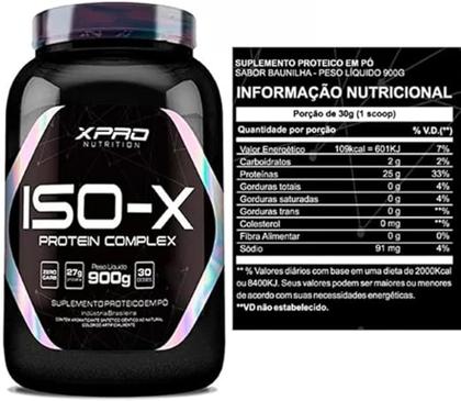 Imagem de Whey Isolado Protein Iso-X Protein Complex Xpro Nutrition 900g