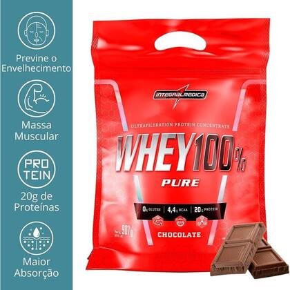 Imagem de Whey Protein 100% Pure Refil 900g Integralmedica