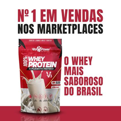 Imagem de Whey Protein 1kg V3  N1 De Vendas, o mais Saboroso Do Brasil