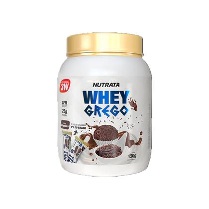 Imagem de Whey Protein 3W Grego Sabor Brigadeiro Pote 450g Nutrata