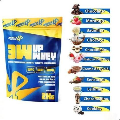 Imagem de Whey Protein 3W UP Muscle Nutrition Isolado Hidrolisado 2Kg Refil Açai