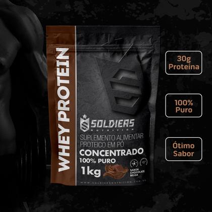Imagem de Whey Protein Concentrado 1kg - Chocolate Belga - Importado - Soldiers Nutrition