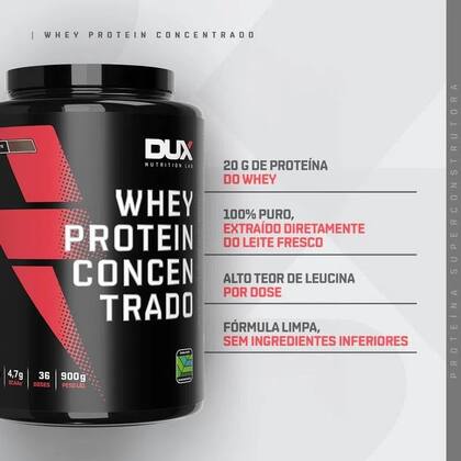 Imagem de Whey Protein Concentrado DUX 900g Sabor Capuccino
