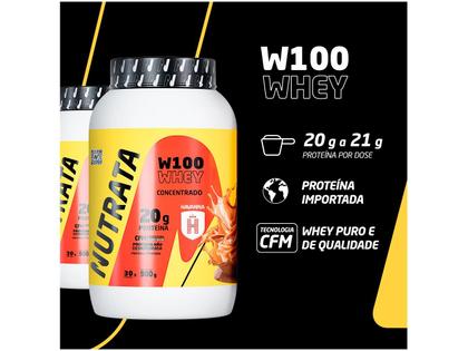 Imagem de Whey Protein Concentrado Nutrata W100 Docê de Leite Havanna 900g