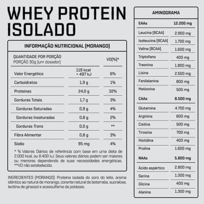 Imagem de Whey Protein Isolado - 900g - Morango - Dux Nutrition