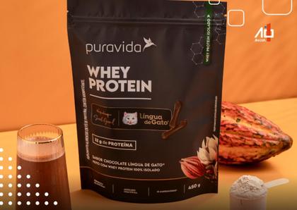 Imagem de Whey protein isolado, pura vida 450g , sabor língua de gato