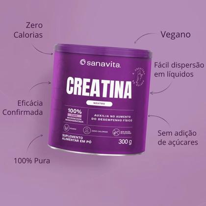 Imagem de Whey Protein UP SANAVITA Isolado Concentrado Hidrolisado + Creatina Monohidratada 300g Coqueteleira