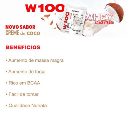 Imagem de Whey Protein W100 Concentrado Refil 900g Nutrata