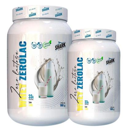 Imagem de Whey Zero Lac Linha Clinic Pote 900g Sabor Leitinho Shark Pro