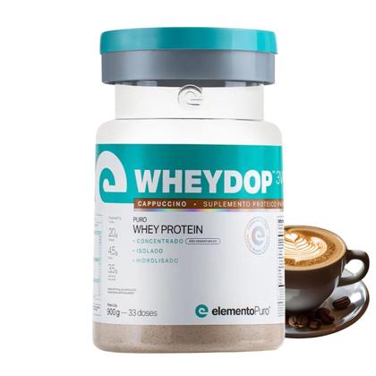 Imagem de Wheydop 3W Elemento Puro Whey Protein Concentrado, Isolado e Hidrolisado Pote 900g