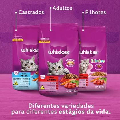 Imagem de Whiskas Gatos Filhotes Ração Sabor Carne E Leite Saco 10.1kg