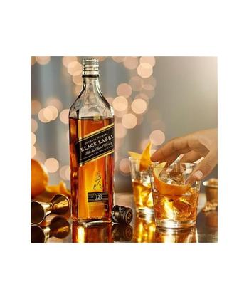 Imagem de Whisky Escocês Blended Johnnie Walker Black Label Garrafa 1 Litro