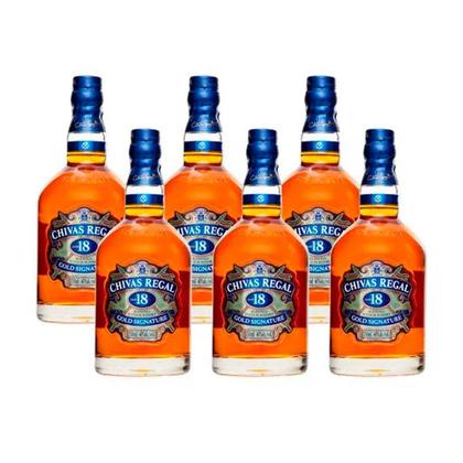 Whisky Escocês Chivas Regal 18 anos 750ml Caixa com 6 Unidades