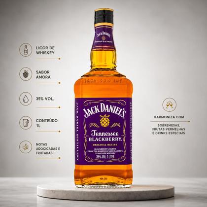 Imagem de Whisky Jack Daniels Blackberry Tennessee Whiskey e Licor de Amora 1L
