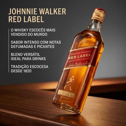 Red Albel Whisky Johnnie Walker Red Label 750ml Blend Escocês com Mais de 30 ...