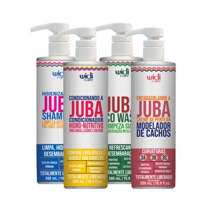 Imagem de Widi Kit Juba Shampoo 500ml + Cond 500ml + Encaracolando 500ml + Co Wash + Mimo Mascara hidro nutritiva 100g