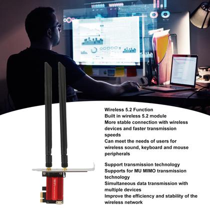 Imagem de WiFi de 6 placas ciciglow AX1800 Pro Bluetooth 5.2 PCI-E para PC