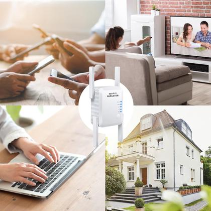 Imagem de Wifi Extender Wifi Range Extender 1200m 2.4g & 5g Reforço de Internet sem fio Repetidor de reforço de sinal sem fio com porta Ethernet Estender Internet Wifi