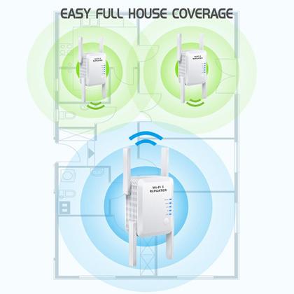 Imagem de Wifi Extender Wifi Range Extender 1200m 2.4g & 5g Reforço de Internet sem fio Repetidor de reforço de sinal sem fio com porta Ethernet Estender Internet Wifi