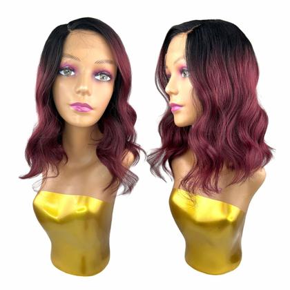 Imagem de wig lace front curta peruca premium cabelo organico ondulada