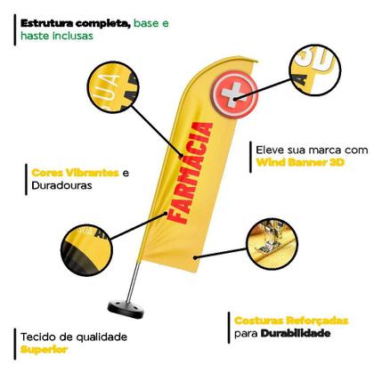 Imagem de Wind Banner 3D Kit Completo Faca Dupla Face Vários Temas