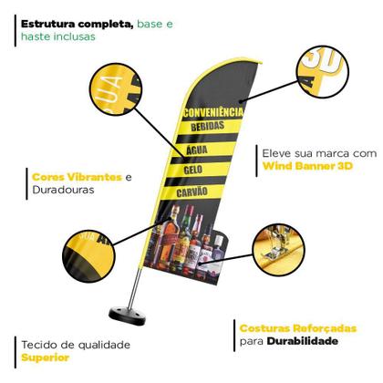 Imagem de Wind Banner 3D Kit Completo Faca Dupla Face Vários Temas