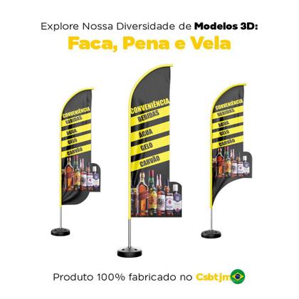Imagem de Wind Banner 3D Kit Completo Faca Dupla Face Vários Temas