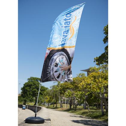 Imagem de Wind Banner Dupla Face 3mt Completo Personalizado Lava Jato