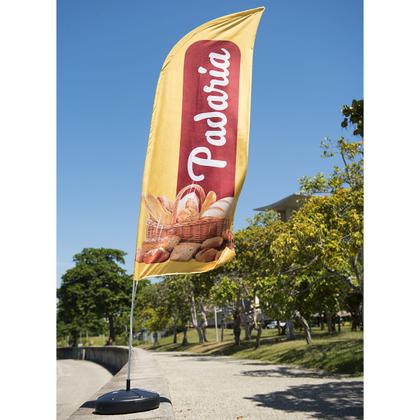 Imagem de Wind Banner Dupla Face 3mt Completo Personalizado Padaria
