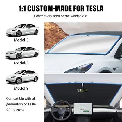 Imagem de Windshield Sun Shade Carautomust para carro Tesla Model 3/Y