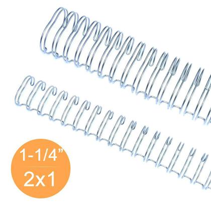 Imagem de Wire-o 1"1/4 para 270 fls Carta 2x1 Prata(Silver) 25 und