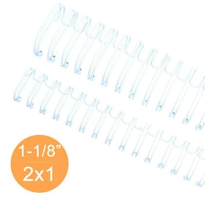 Imagem de Wire-o Garra Duplo 1" 1/8 250 Folha A4 2x1 Branco 25 Unidade