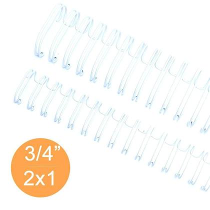 Imagem de Wire-o Garra Duplo 3/4 140 Folhas A4 2x1 Branco 50 Unidades